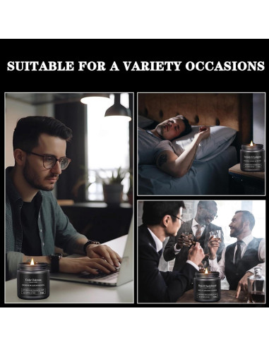 Set de 8 Velas Aromáticas para Hombres YMing - Cera de Soja