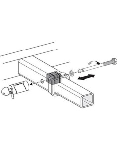 Pasador de Enganche Roscado 1/2" Swagman Antivibración Negro 2