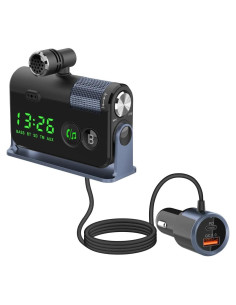 Transmisor Bluetooth para Coche WYYHAA FM con Carga Rápida 18W