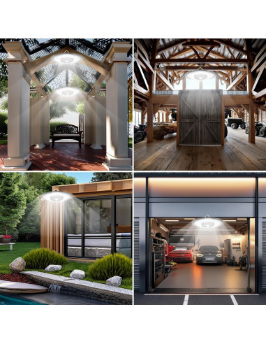 Luz Colgante Solar CREATESTAR 3000LM con Sensor y Control Remoto