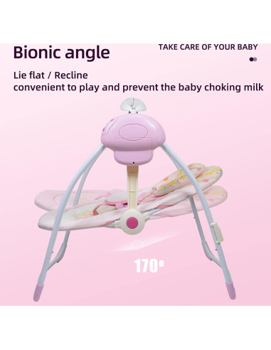 Silla Mecedora Plegable Comfort 25103 para Bebés con Música