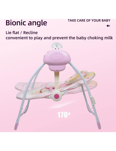 Silla Mecedora Plegable Comfort 25103 para Bebés con Música