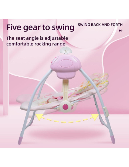 Silla Mecedora Plegable Comfort 25103 para Bebés con Música
