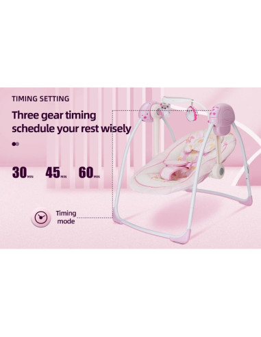 Silla Mecedora Plegable Comfort 25103 para Bebés con Música