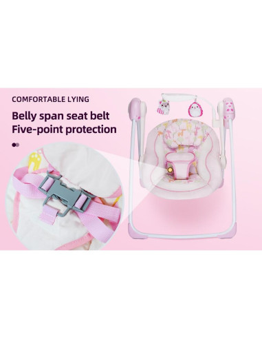 Silla Mecedora Plegable Comfort 25103 para Bebés con Música