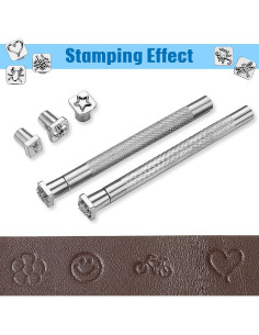 Juego de Herramientas de Estampado de Cuero WILLBOND 70 Piezas 2