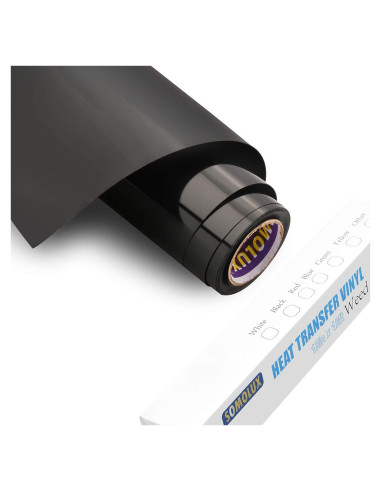 Vinilo Termoadhesivo Somolux 30cm x 3.66m Negro Brillante