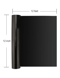 Vinilo Termoadhesivo Somolux 30cm x 3.66m Negro Brillante 2