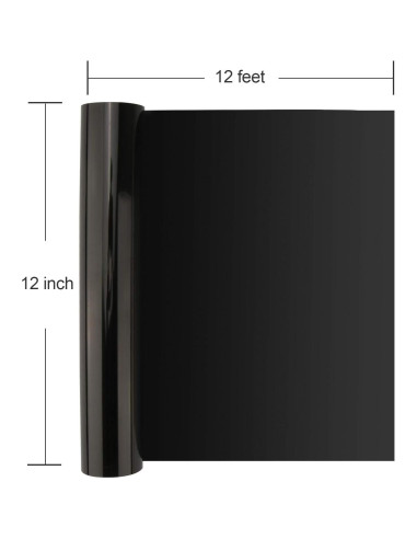 Vinilo Termoadhesivo Somolux 30cm x 3.66m Negro Brillante