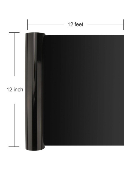 Vinilo Termoadhesivo Somolux 30cm x 3.66m Negro Brillante