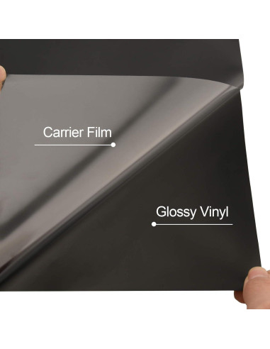 Vinilo Termoadhesivo Somolux 30cm x 3.66m Negro Brillante