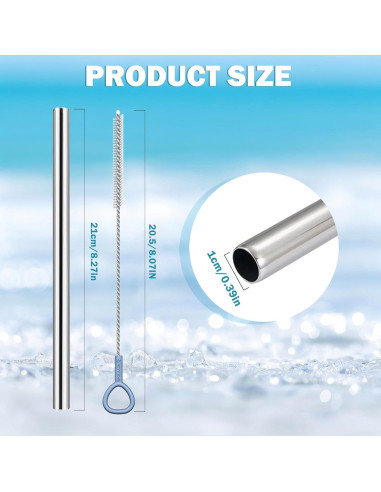 Pajitas Reutilizables de Acero Inoxidable WKIEASON 3PCS para Owala 24oz/32oz