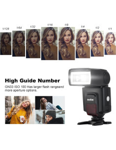 Flash Godox TT520 II para Cámara DSLR con Transmisor Inalámbrico 2