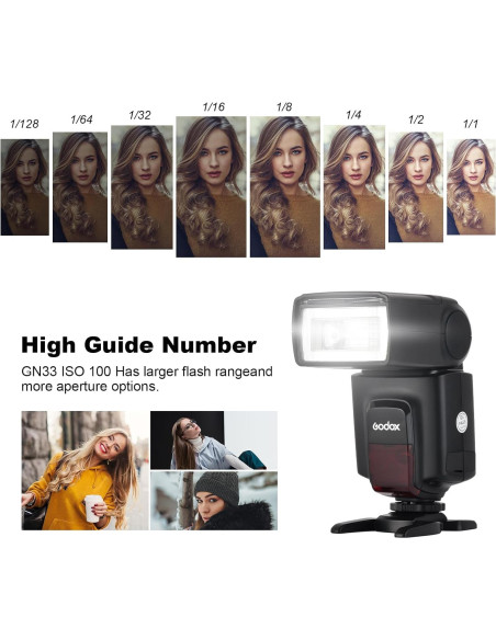 Flash Godox TT520 II para Cámara DSLR con Transmisor Inalámbrico