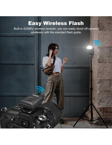 Flash Godox TT520 II para Cámara DSLR con Transmisor Inalámbrico
