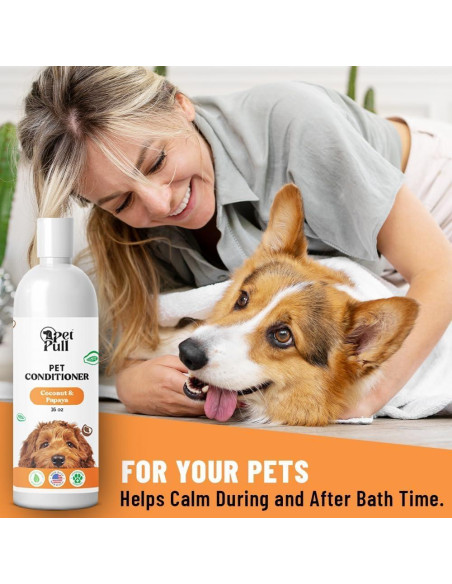 Acondicionador Natural para Perros Pet Pull Coco y Papaya 475ml