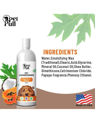 Acondicionador Natural para Perros Pet Pull Coco y Papaya 475ml