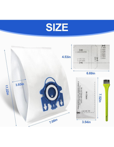 10 Bolsas de Aspiradora Miele GN Reemplazo + 4 Filtros