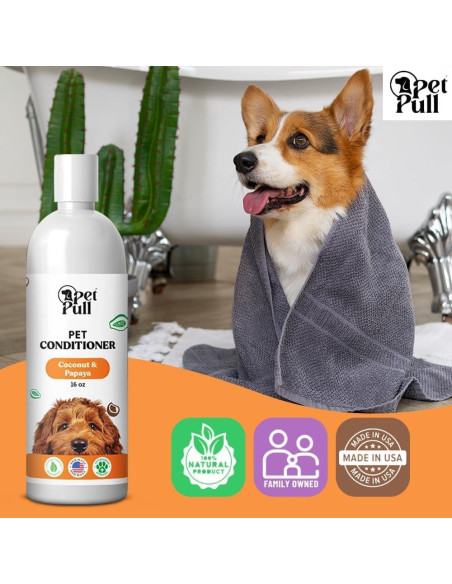 Acondicionador Natural para Perros Pet Pull Coco y Papaya 475ml