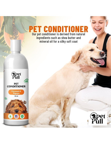 Acondicionador Natural para Perros Pet Pull Coco y Papaya 475ml