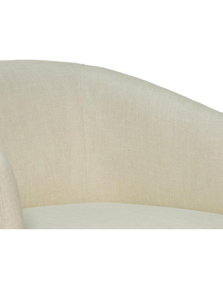 Silla de Acento Giratoria MINCETA Beige, 360 para Sala y Dormitorio