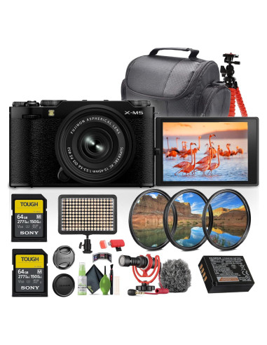 Cámara Sin Espejo Fujifilm X-M5 con Lente 15-45mm y Accesorios