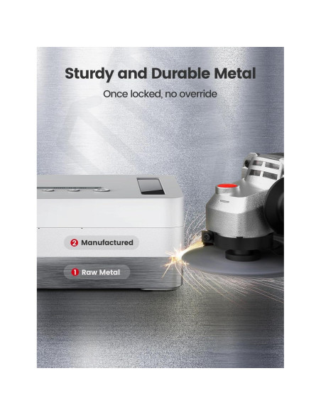 Caja de Seguridad Temporal Vaydeer, Metal, 21.3x15.5x8.1 cm