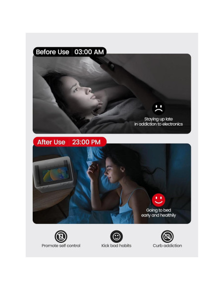 Caja de Seguridad Temporal Vaydeer, Metal, 21.3x15.5x8.1 cm