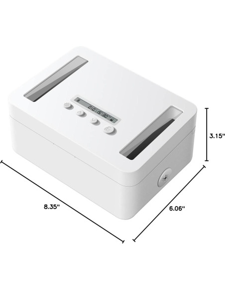Caja de Seguridad Temporal Vaydeer, Metal, 21.3x15.5x8.1 cm