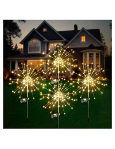 Luces Solares de Jardín Anordsem - Paquete de 4, IP65, LED