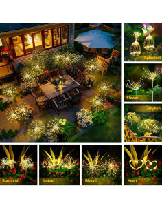 Luces Solares de Jardín Anordsem - Paquete de 4, IP65, LED 2