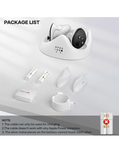 Base de Carga Inalámbrica APEXINNO para Controladores Meta Quest 3/3S