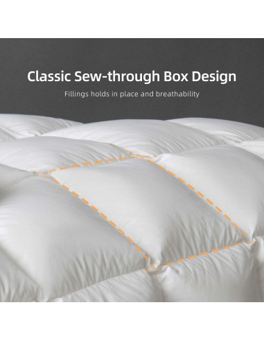 Edredón de Plumas de Fibra MAXICOZY Queen Blanco 230x230 cm