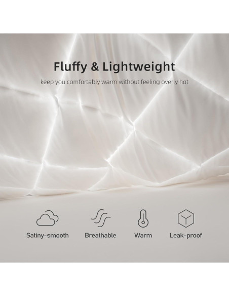 Edredón de Plumas de Fibra MAXICOZY Queen Blanco 230x230 cm