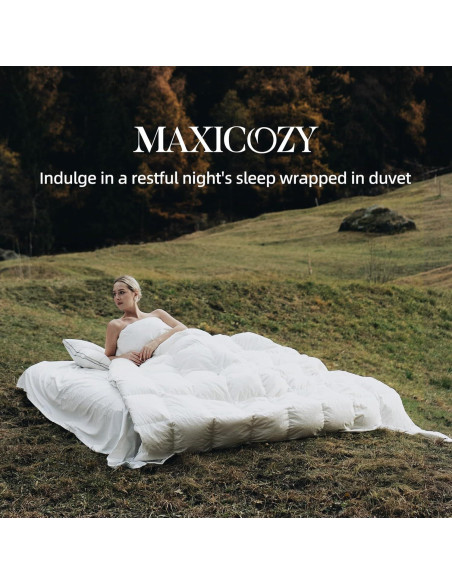 Edredón de Plumas de Fibra MAXICOZY Queen Blanco 230x230 cm