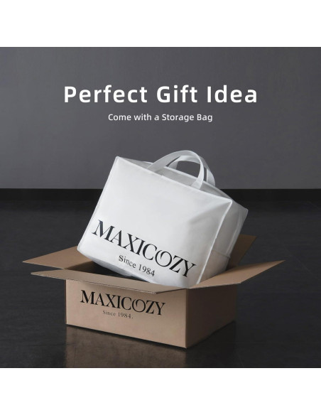 Edredón de Plumas de Fibra MAXICOZY Queen Blanco 230x230 cm