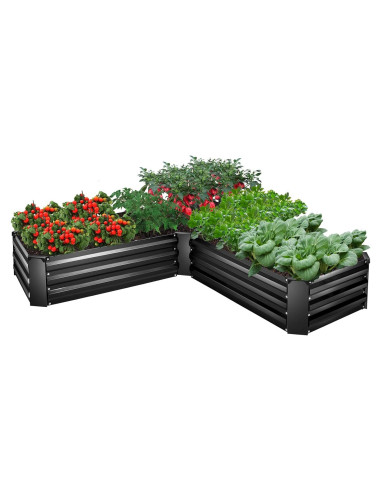 Kit de Jardín Elevado EDOSTORY 5x5x0.3m Acero Galvanizado