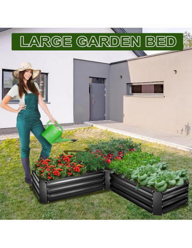 Kit de Jardín Elevado EDOSTORY 5x5x0.3m Acero Galvanizado