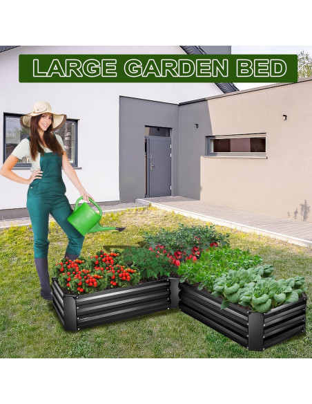 Kit de Jardín Elevado EDOSTORY 5x5x0.3m Acero Galvanizado