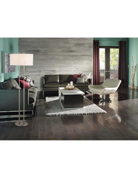 Lámpara de Pie Duet Adesso 62" Acero Satinado Regulable