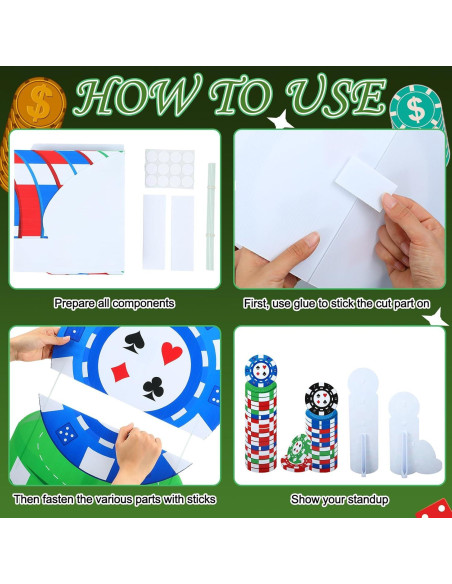 Juego de Soporte de Fichas de Póker Beeveer 2 Pcs Multicolor