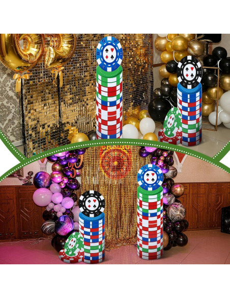 Juego de Soporte de Fichas de Póker Beeveer 2 Pcs Multicolor