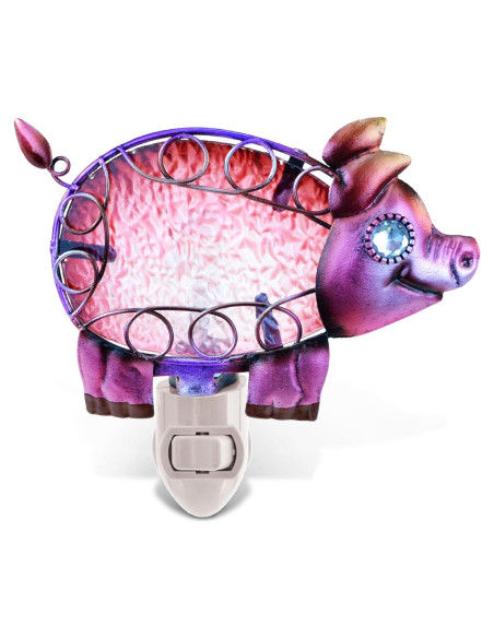 Luz Nocturna Cerdo Rosa Puzzled - Lámpara Decorativa Infantil