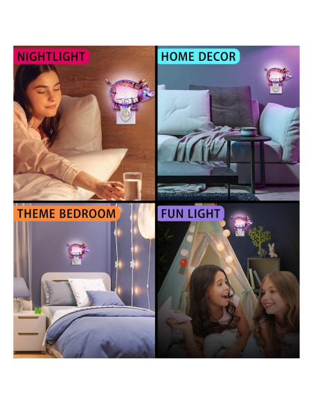 Luz Nocturna Cerdo Rosa Puzzled - Lámpara Decorativa Infantil