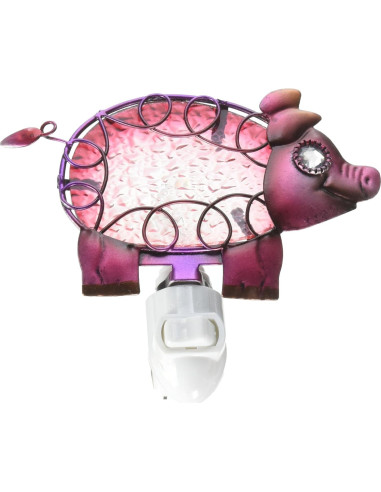 Luz Nocturna Cerdo Rosa Puzzled - Lámpara Decorativa Infantil