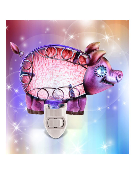 Luz Nocturna Cerdo Rosa Puzzled - Lámpara Decorativa Infantil