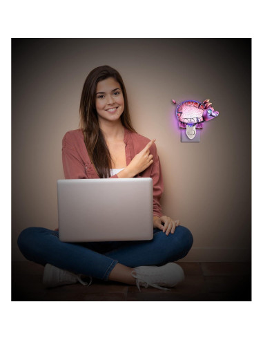 Luz Nocturna Cerdo Rosa Puzzled - Lámpara Decorativa Infantil