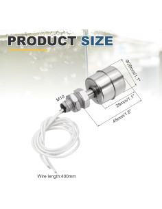 Interruptor de Flotador Acero Inoxidable MECCANIXITY 45mm 110V 2