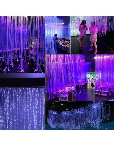 Kit de Luces de Cortina de Fibra Óptica AKEPO 6W RGBW 2m