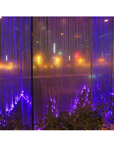 Kit de Luces de Cortina de Fibra Óptica AKEPO 6W RGBW 2m